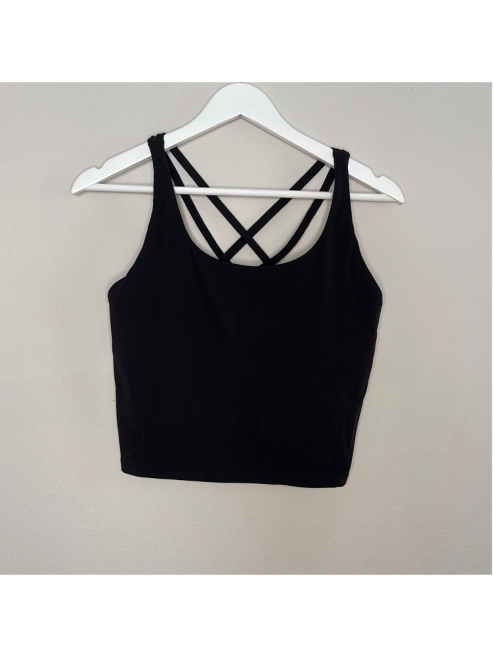 Women's Hawthorn Athletic Black Criss-Cross Back Tank Top L